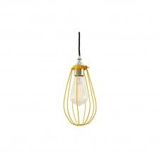 VOX Vintage Cage Pendant Light in Powder Coated Yellow