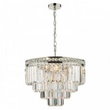 VYANA 4 Light Ceiling Pendant Polished Nickel Crystal