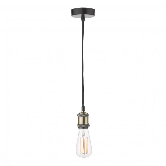 WACO E27 Ceiling Suspension - Antique Brass Matt Black