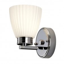 WALLINGFORD single chrome bathroom wall light