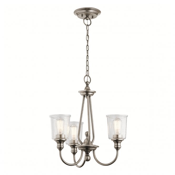 WAVERLY 3 Light Chandelier - Classic Pewter