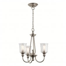 3 Light Chandelier - Classic Pewter