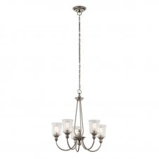 5 Light Chandelier - Classic Pewter