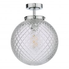 chrome and glass bathroom ceiling light