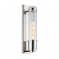 polished chrome bathroom wall light