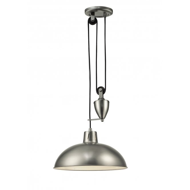 WELLINGTON Rise and Fall Ceiling Pendant Light Antique Nickel
