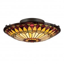 WEST END Tiffany style flush fit ceiling light