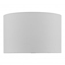 WHITE Faux Silk Drum Lamp Shade