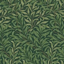 Willow Bough Deep Green Green Wallpaper