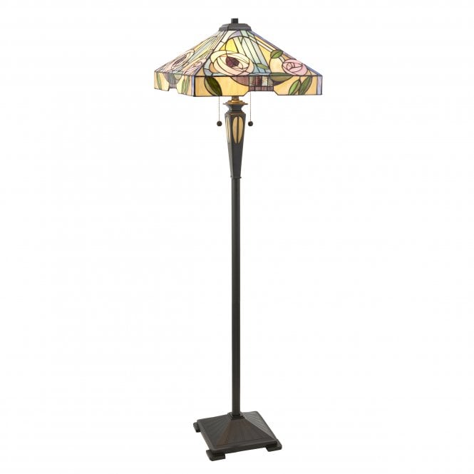 WILLOW Tiffany standard floor lamp, Art Nouveau style