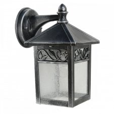 WINCHCOMBE black and silver outdoor wall lantern