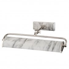 picture light with white marble finish