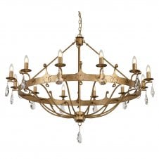 WINDSOR 12 light traditional chandelier in gold patina finish