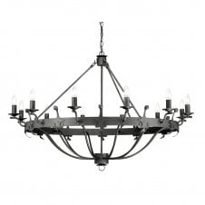 WINDSOR 12 light traditional chandelier in graphite finish
