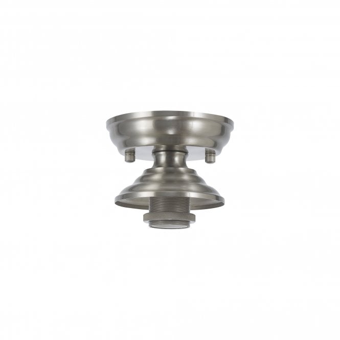 WINSLET Flush Ceiling Fitting | 1 x E27 | Satin Nickel