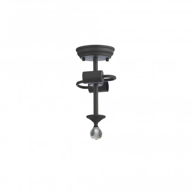 WINSLET Semi Flush Ceiling Fitting | 2 x E27 | Graphite