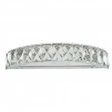 WONDER faceted crystal and polished chrome LED wall light
