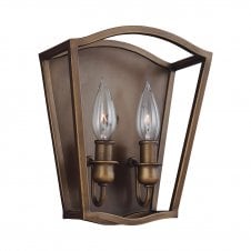 open frame brass wall lantern