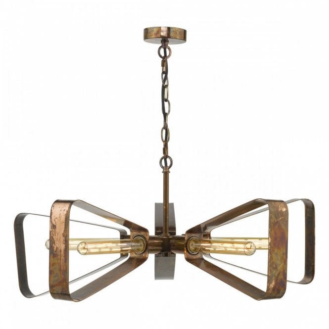 YAVANNA 5 light oiled copper ceiling pendant