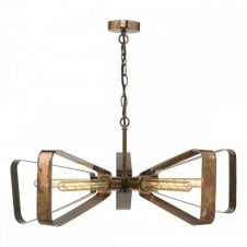 oiled copper 5 light ceiling pendant light
