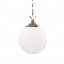 YEREVAN 35cm Globe Pendant Light in Antique Brass
