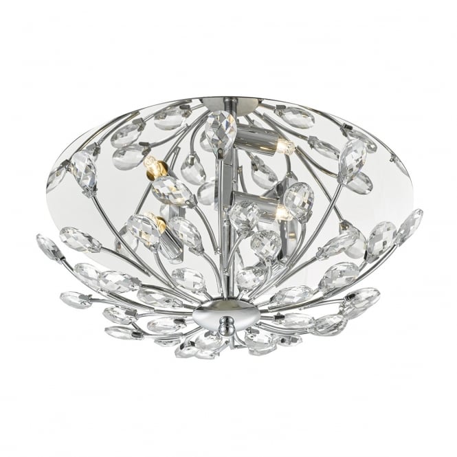 ZAFIR 3lt flush crystal floral ceiling light