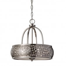 brushed steel mosaic effect chandelier