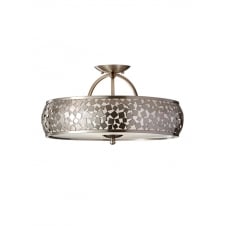 modern semi flush mosaic design ceiling light in brushed steel