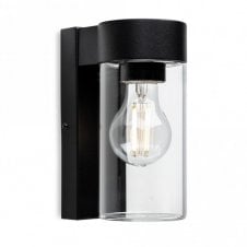 modern outdoor wall light with glass shade
