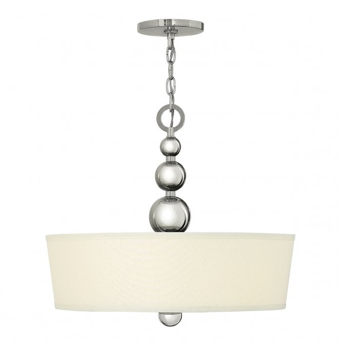ZELDA Art Deco nickel ceiling pendant light