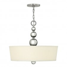 ZELDA Art Deco nickel ceiling pendant light