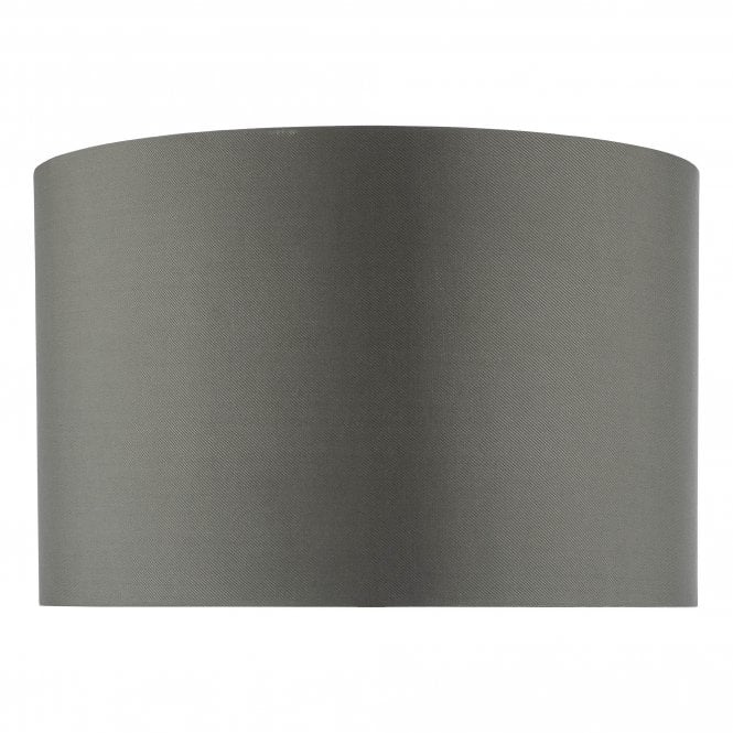 ZEYA Grey Faux Silk Drum Shade 37cm