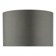 ZEYA Grey Faux Silk Drum Shade 37cm