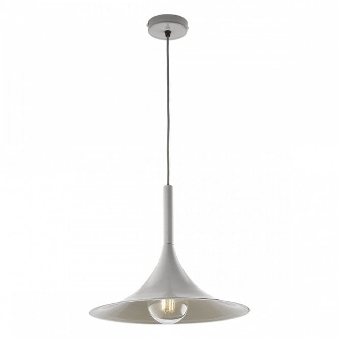 ZIELONA trumpet shaped ceiling pendant light in grey finish