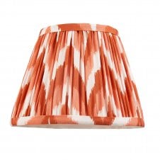 orange zigzag pattern faux silk tapered shade
