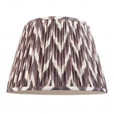 grey zigzag patterned tapered lampshade