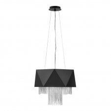 Unusual Geometric Light with Fringes Black and Silver